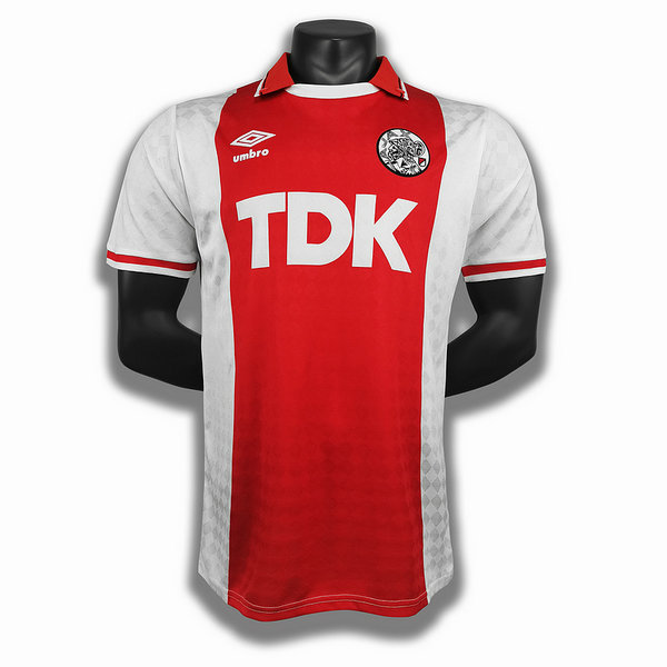 prima player maglia ajax 1990 rosso uomo