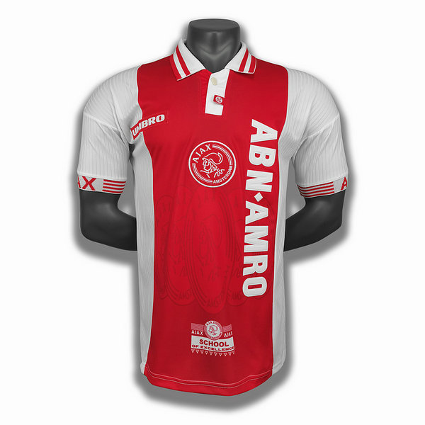 prima player maglia ajax 1997 98 rosso uomo