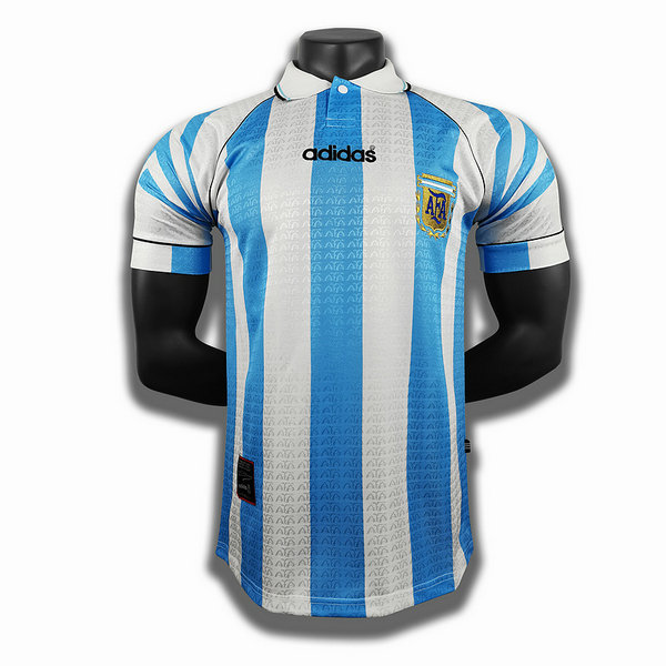 prima player maglia argentina 1994 1996 bianco blu uomo