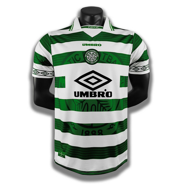 prima player maglia celtic 1998 1999 bianco verde uomo