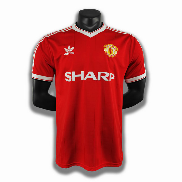 prima player maglia manchester united 1984 rosso uomo