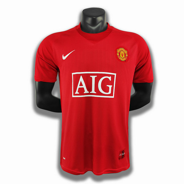 prima player maglia manchester united 2007 2008 rosso uomo