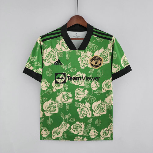 rose edition maglia manchester united verde 2022-2023 uomo