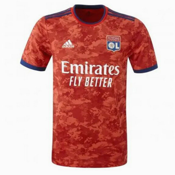 seconda divisa maglia olympique lyon 2021 2022 rosso uomo