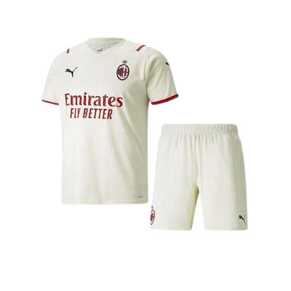 seconda maglia ac milan 2021 2022 bianco bambino