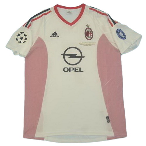 seconda maglia ac milan ucl 2002-2003 bianco uomo