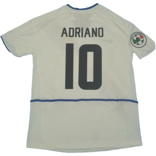 seconda maglia adriano 10 inter 2002-2003 bianco uomo