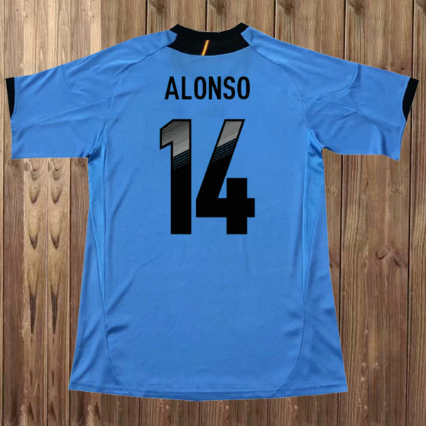 seconda maglia alonso 14 spagna 2012 blu uomo