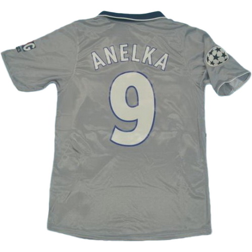 seconda maglia anelka 9 psg 2000 grigio uomo