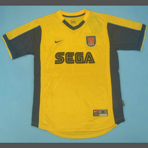 seconda maglia arsenal 2000-2001 giallo uomo