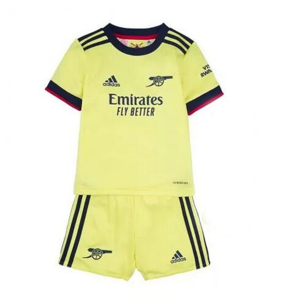 seconda maglia arsenal 2021 2022 giallo bambino