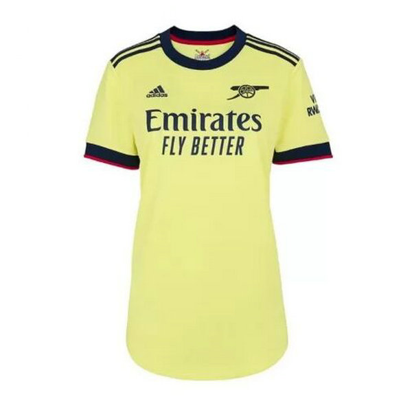 seconda maglia arsenal 2021 2022 giallo donna