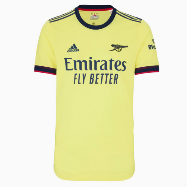 seconda maglia arsenal 2021 2022 giallo uomo