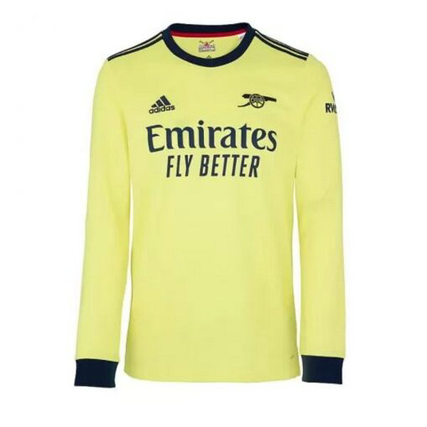 seconda maglia arsenal manica lunga 2021 2022 giallo uomo