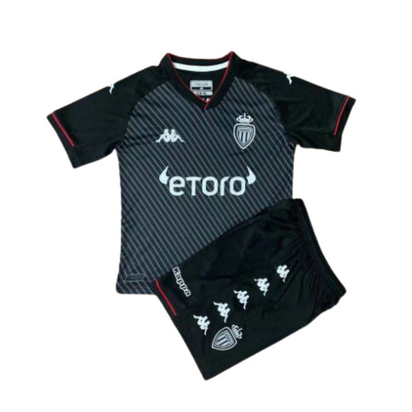 seconda maglia as monaco 2021 2022 nero bambino