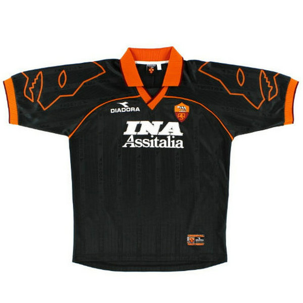 seconda maglia as roma 1999-2000 nero uomo