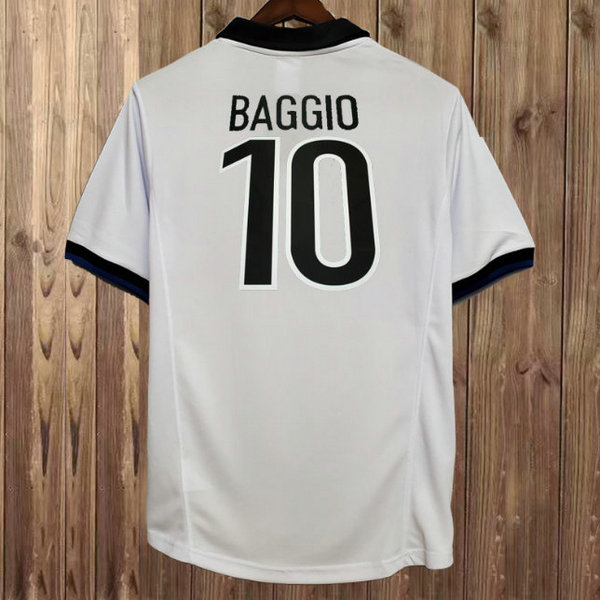 seconda maglia baggio 10 inter 1998-99 bianco uomo