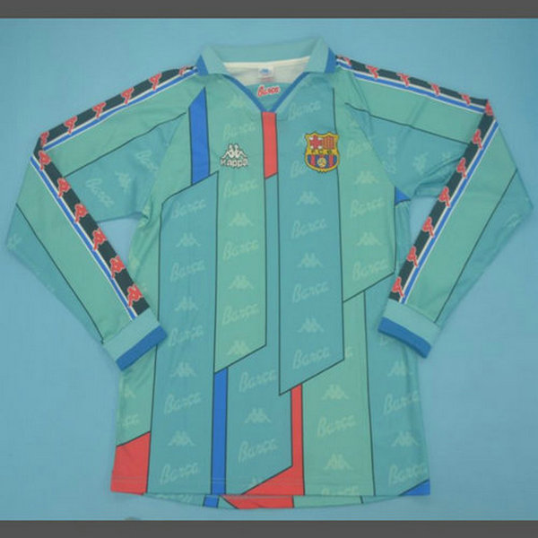 seconda maglia barcellona manica lunga 1996-1997 blu uomo