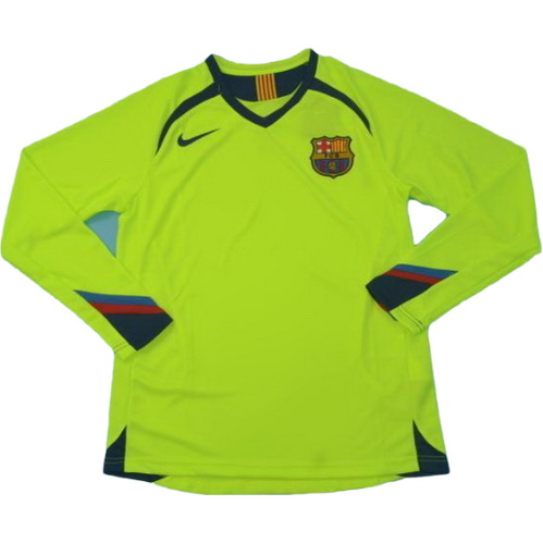 seconda maglia barcellona manica lunga lfp 2005-2006 verde uomo