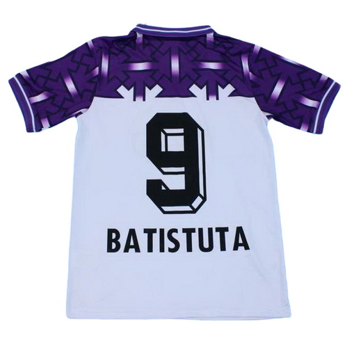 seconda maglia batistuta 9 fiorentina 1992-1993 bianco uomo