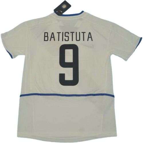 seconda maglia batistuta 9 inter 2002-2003 bianco uomo