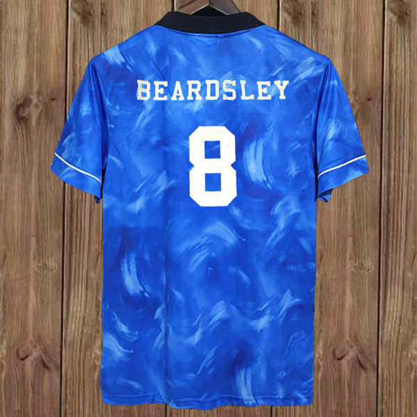 seconda maglia beardsley 8 newcastle united 1993-1995 blu uomo