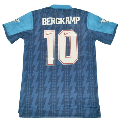 seconda maglia bergkamp 10 arsenal 1994 blu uomo