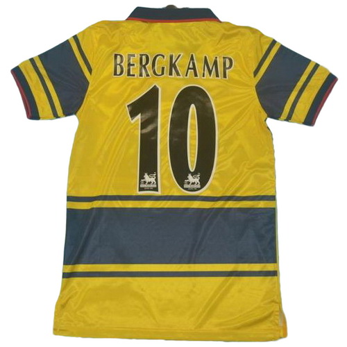 seconda maglia bergkamp 10 arsenal 1997 blu uomo