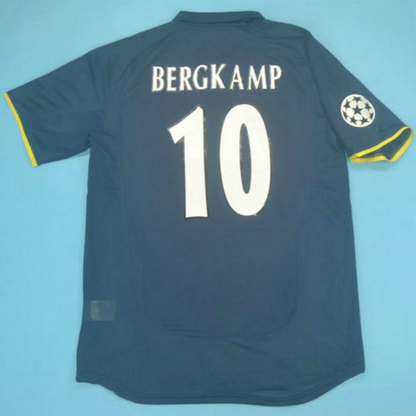 seconda maglia bergkamp 10 arsenal 2000-2002 blu uomo