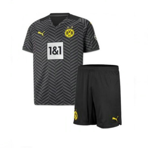 seconda maglia borussia dortmund 2021 2022 nero bambino