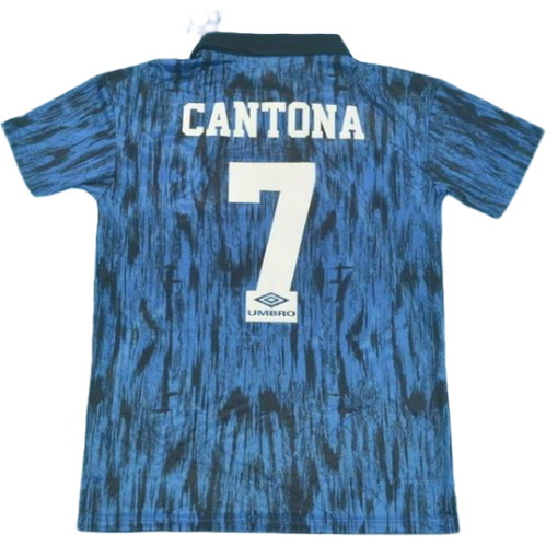 seconda maglia cantona 7 manchester united 1992-1993 blu uomo