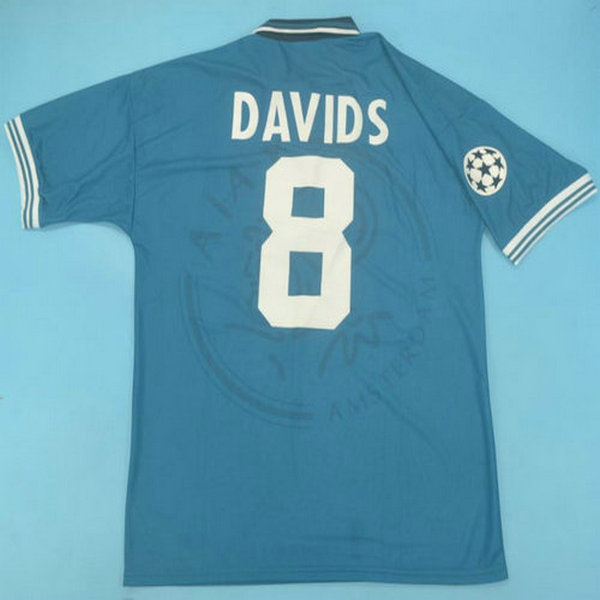 seconda maglia davids 8 ajax 1995-1996 blu uomo