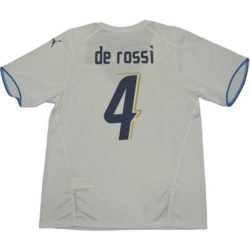 seconda maglia de rossi 4 italia copa mundial 2006 bianco uomo