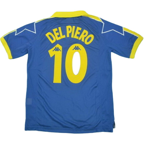 seconda maglia del piero 10 juventus 1997-1998 blu uomo