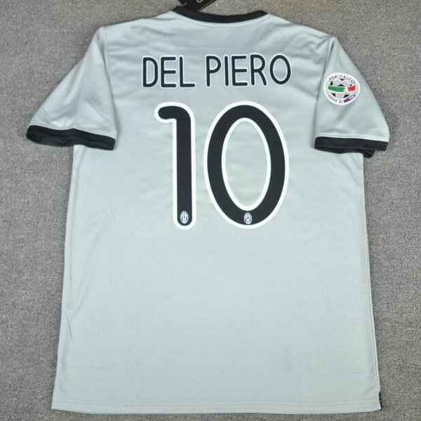 seconda maglia del piero 10 juventus 2009-2010 grigio uomo