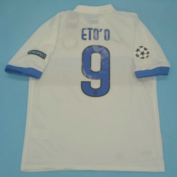 seconda maglia eto'o 9 inter 2009-2010 bianco uomo