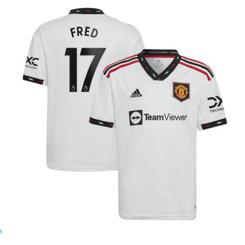 seconda maglia fred 17 manchester united 2022-2023 uomo