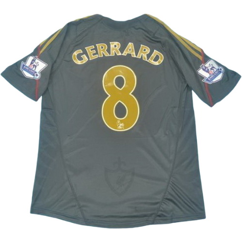 seconda maglia gerrard 8 liverpool 2009-2010 nero uomo