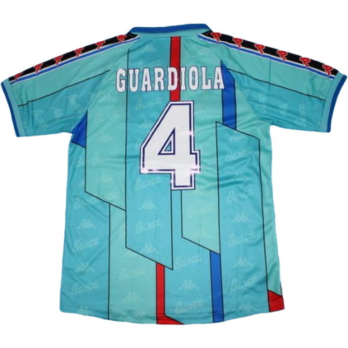 seconda maglia guardiola 4 barcellona 1996-1997 verde uomo