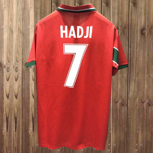 seconda maglia hadji 7 marocco 1998 rosso uomo