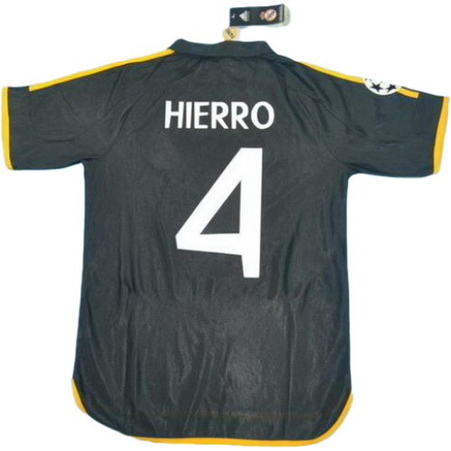 seconda maglia hierro 4 real madrid 1999-2000 nero uomo