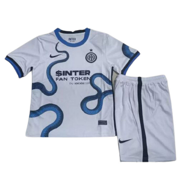 seconda maglia inter 2021 2022 bianco bambino