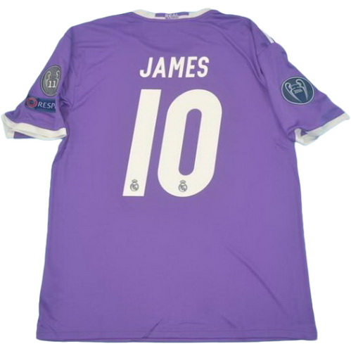 seconda maglia james 10 real madrid ucl 2016-2017 porpora uomo