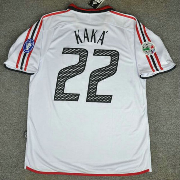 seconda maglia kaka 22 ac milan 2003-2004 bianco uomo