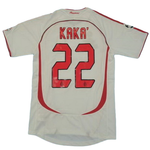 seconda maglia kaka 22 ac milan 2006-2007 bianco uomo