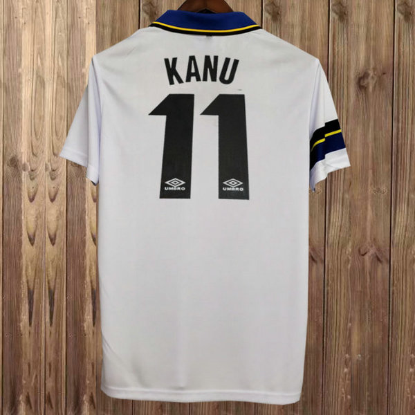 seconda maglia kanu 11 inter 1997-1998 bianco uomo