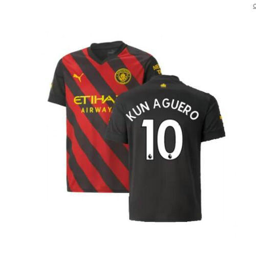 seconda maglia kun aguero 10 manchester city 2022-2023 uomo