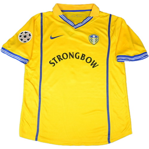 seconda maglia leeds united 2001 giallo uomo