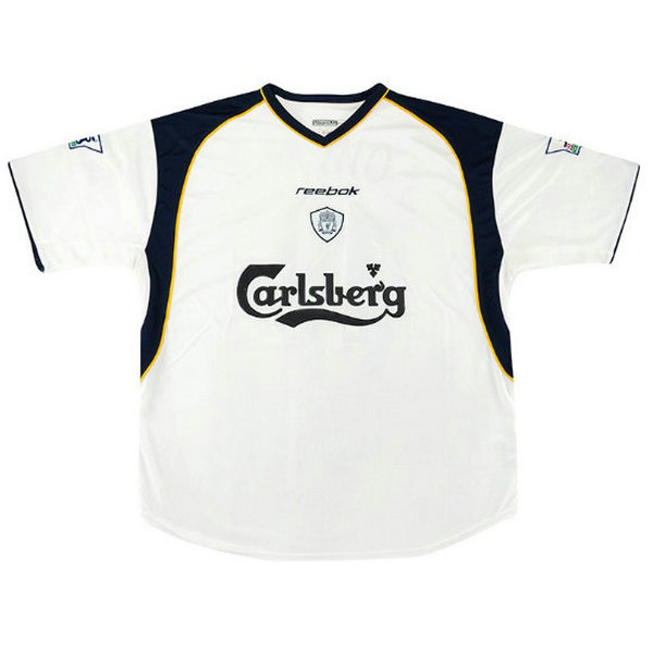 seconda maglia liverpool 2001-2002 bianco uomo