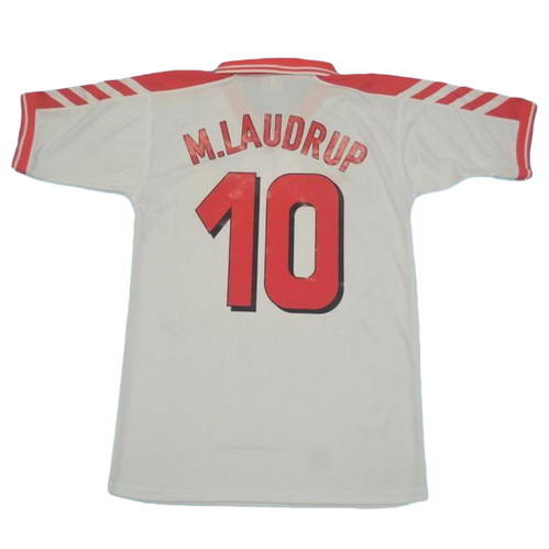 seconda maglia m.laudrup 10 danimarca 1998 bianco uomo